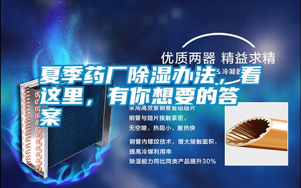 夏季藥廠除濕辦法，看這里，有你想要的答案