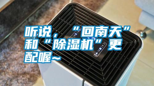 聽(tīng)說(shuō)，“回南天”和“除濕機(jī)”更配喔~