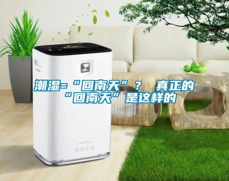潮濕=“回南天”？ 真正的“回南天”是這樣的