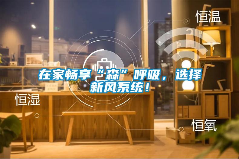在家暢享“森”呼吸，選擇新風系統(tǒng)！