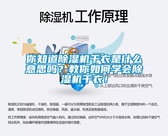 你知道除濕機(jī)干衣是什么意思嗎？教你如何學(xué)會除濕機(jī)干衣！
