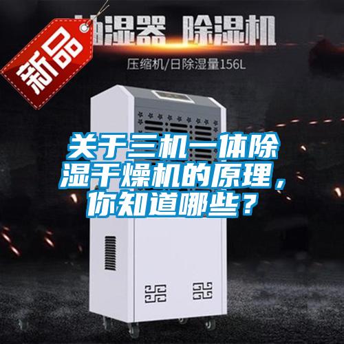 關(guān)于三機(jī)一體除濕干燥機(jī)的原理，你知道哪些？