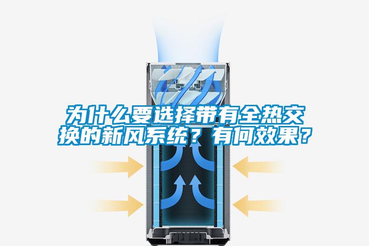 為什么要選擇帶有全熱交換的新風(fēng)系統(tǒng)？有何效果？