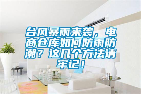 臺(tái)風(fēng)暴雨來襲，電商倉庫如何防雨防潮？這幾個(gè)方法請(qǐng)牢記！