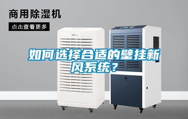 如何選擇合適的壁掛新風(fēng)系統(tǒng)？