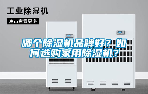 哪個除濕機品牌好？如何選購家用除濕機？