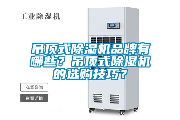 吊頂式除濕機品牌有哪些？吊頂式除濕機的選購技巧？