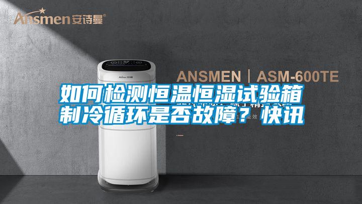 如何檢測恒溫恒濕試驗箱制冷循環(huán)是否故障？快訊