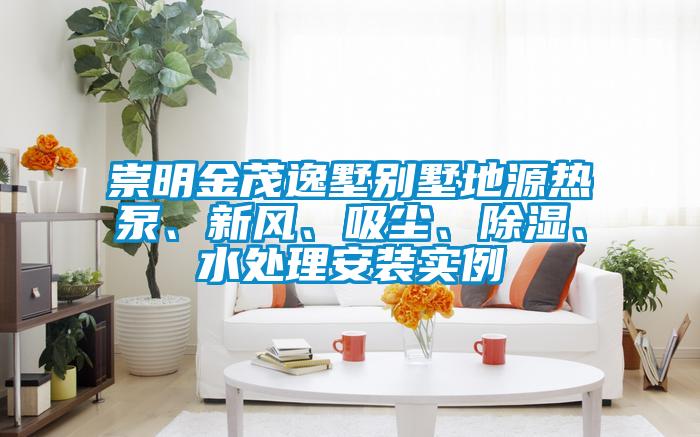 崇明金茂逸墅別墅地源熱泵、新風(fēng)、吸塵、除濕、水處理安裝實(shí)例