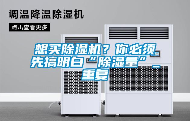 想買除濕機？你必須先搞明白“除濕量”_重復(fù)