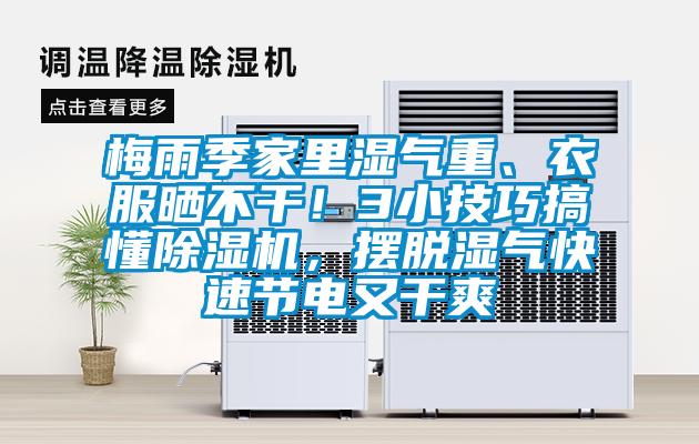 梅雨季家里濕氣重、衣服曬不干！3小技巧搞懂除濕機(jī)，擺脫濕氣快速節(jié)電又干爽
