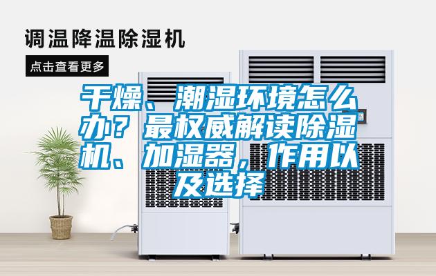 干燥、潮濕環(huán)境怎么辦？最權(quán)威解讀除濕機(jī)、加濕器，作用以及選擇