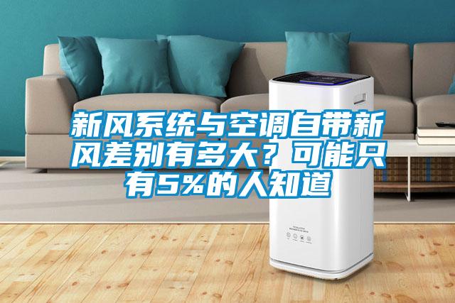 新風(fēng)系統(tǒng)與空調(diào)自帶新風(fēng)差別有多大？可能只有5%的人知道