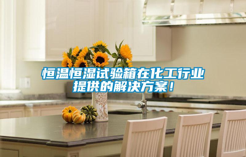 恒溫恒濕試驗箱在化工行業(yè)提供的解決方案！