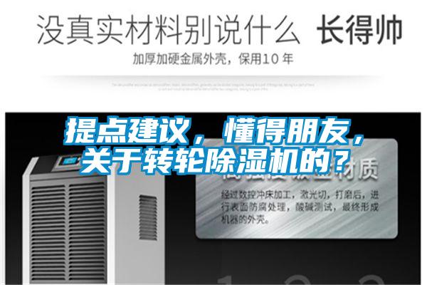提點(diǎn)建議，懂得朋友，關(guān)于轉(zhuǎn)輪除濕機(jī)的？