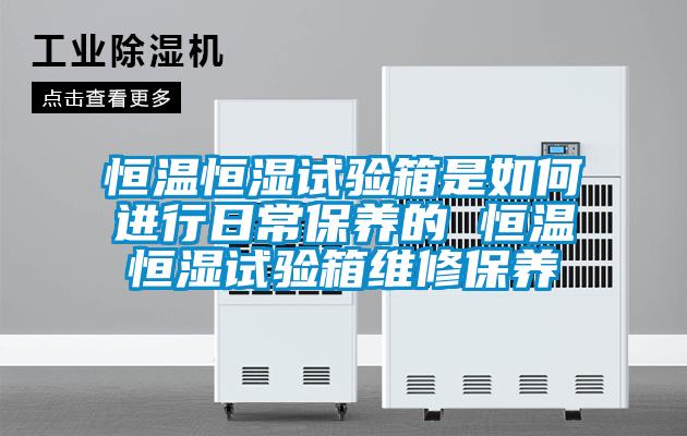 恒溫恒濕試驗箱是如何進(jìn)行日常保養(yǎng)的 恒溫恒濕試驗箱維修保養(yǎng)