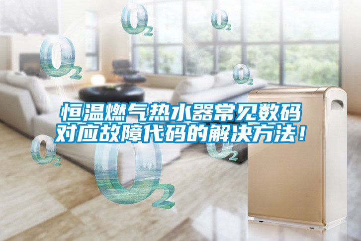 恒溫燃氣熱水器常見數(shù)碼對應故障代碼的解決方法！