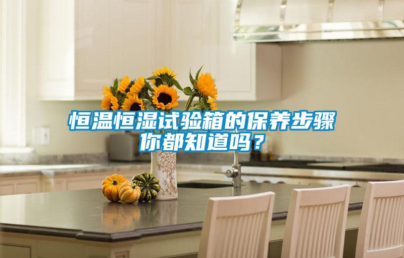 恒溫恒濕試驗箱的保養(yǎng)步驟你都知道嗎？