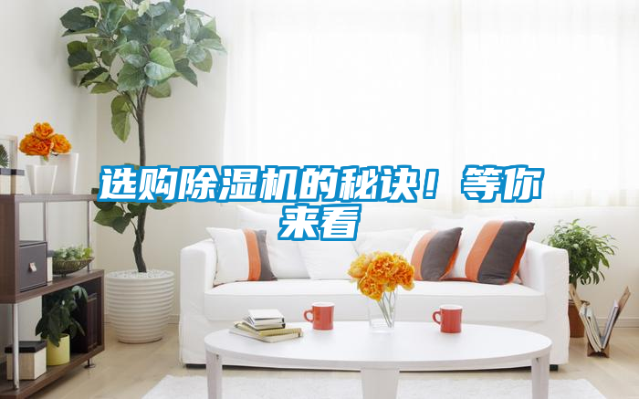 選購除濕機(jī)的秘訣！等你來看