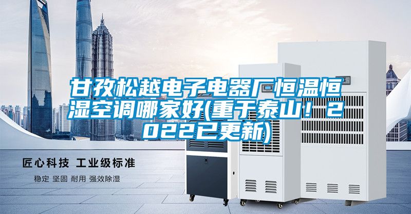 甘孜松越電子電器廠恒溫恒濕空調(diào)哪家好(重于泰山！2022已更新)