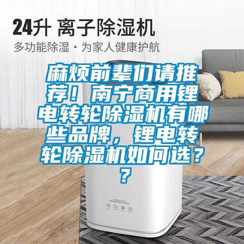 麻煩前輩們請(qǐng)推薦！南寧商用鋰電轉(zhuǎn)輪除濕機(jī)有哪些品牌，鋰電轉(zhuǎn)輪除濕機(jī)如何選？？